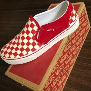 Red checkered vans